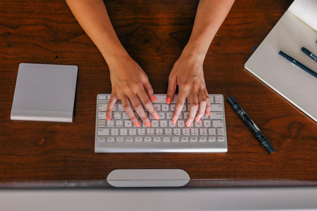 hands on a keyboard